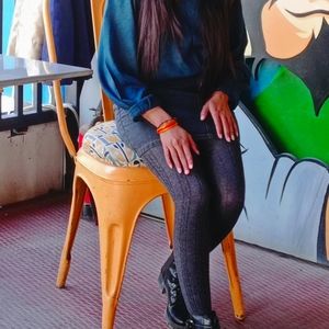 Denim short skirt